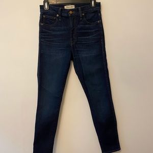 Madewell 10” high rise skinny jeans 27s